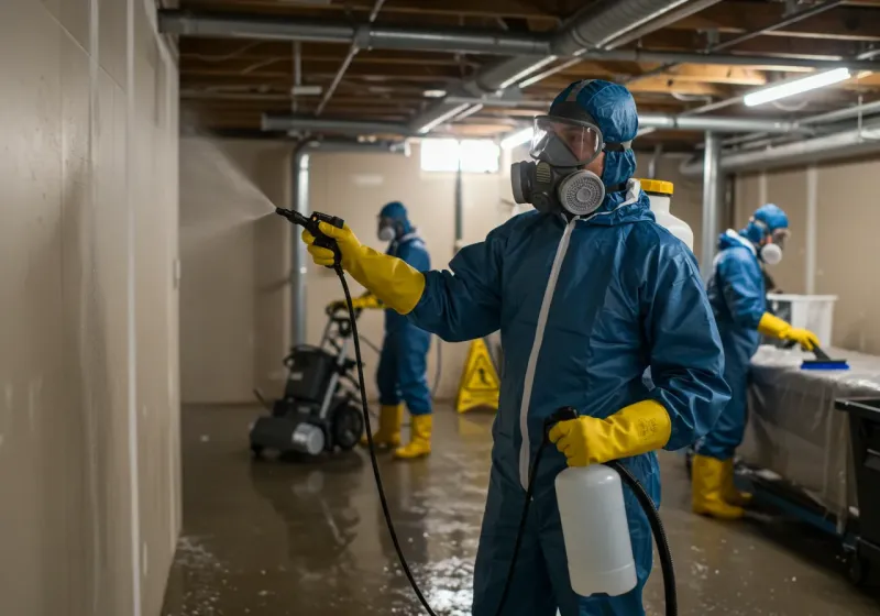 Basement Sanitization and Antimicrobial Treatment process in Alamo, TX