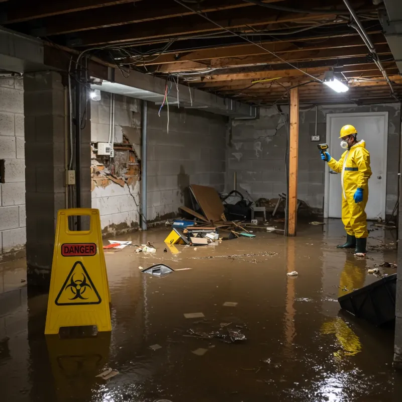 Flooded Basement Electrical Hazard in Alamo, TX Property